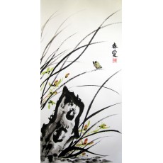 Елена Касьяненко, орхидея и бабочка, купить картину, китайская живопись, гохуа, се-и, арт-корпорация, курсы китайской живописи, обучение китайской живописи, школа китайской живописи