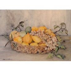 Натюрморт с лимонами и виноградом
