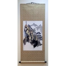В горах Сораксан (в цвете). Елена Касьяненко, китайская живопись, пейзаж тушь, купить картину, картина в подарок