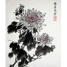 Хризантемы. Китайская живопись. Елена Касьяненко