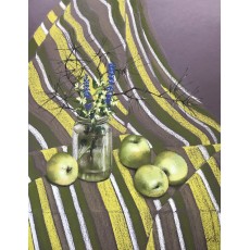 Натюрморт с лесным букетом и яблоками. Елена Касьяненко, soft pastel, пастель, сухая пастель, натюрморт пастелью