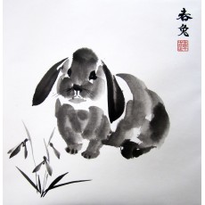 Весенний кролик. Елена Касьяненко, китайская живопись