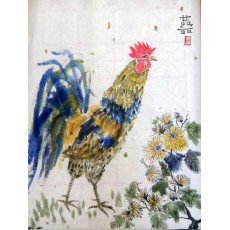 Петушок. Китайская живопись, гохуа, се-и, Виктория Аршавская